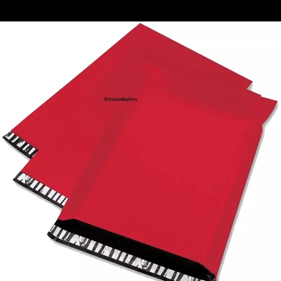 20 Red and Blue Poly Mailers for Office Shipping Supplies - Picture 3 of 4
